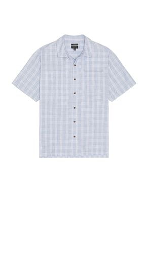 Cru Oxford Plaid Relaxed Short Sleeve Shirt in Baby Blue. - size L (also in M) - Brixton - Modalova