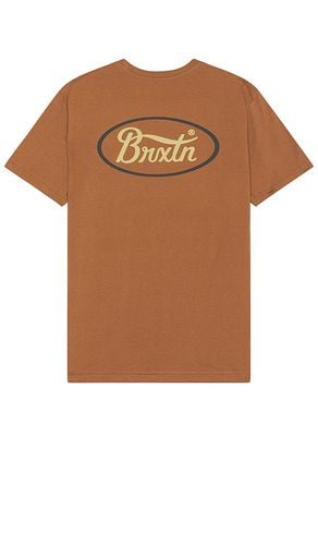 Parsons Short Sleeve Tailored Tee in Brown. - size L (also in M) - Brixton - Modalova