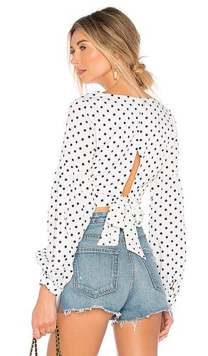 Blusa copped tie back en color blanco talla L en - White. Talla L (también en M, S, XS, XXS) - superdown - Modalova