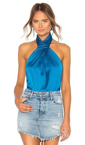 Top de satén con escote halter amerie en color royal talla M en - Royal. Talla M (también en L, S, XL, XS) - superdown - Modalova