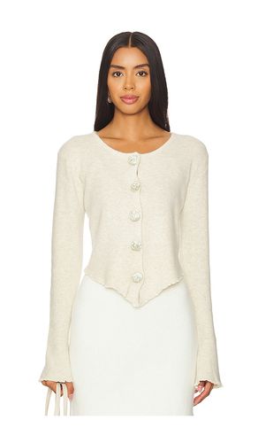 Rosette Knit Cardigan in Ivory. - size L (also in M) - Bubish - Modalova