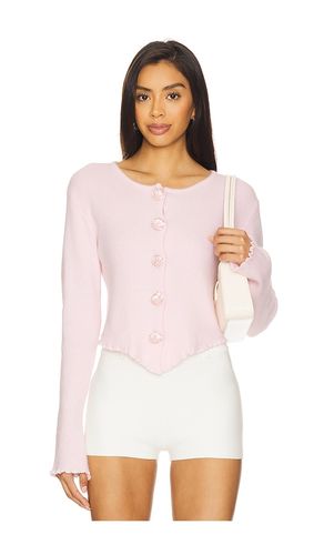 Rosette Knit Cardigan in Pink. - size 10/M (also in 12/L, 14/XL, 6/XS, 8/S) - Bubish - Modalova