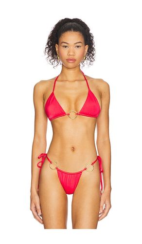 Isle Hoop Halter Bikini Top in Red. - size L (also in M, S, XS) - CIN CIN - Modalova