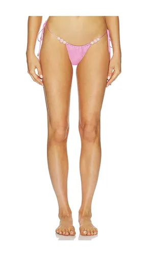 Essence Side Tie Bikini Bottom in Pink. - size L (also in M) - Cin Cin - Modalova