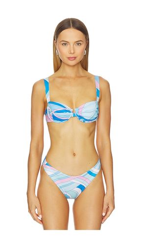 Ariel Ruched Bikini Top in Blue. - size M (also in XS) - Cin Cin - Modalova