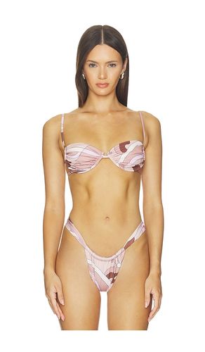 Pisces Ruched Bikini Top in Brown. - size L (also in M, S, XS) - Cin Cin - Modalova