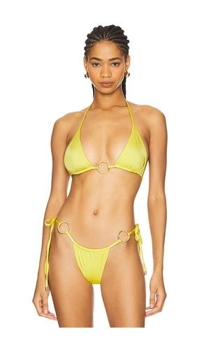 Isle Hoop Halter Bikini Top in Yellow. - size L (also in M, S, XL, XS) - CIN CIN - Modalova