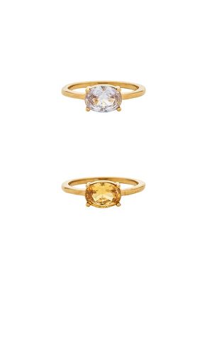Sunrise Ring Set in Metallic Gold. - size 6 (also in 7) - Casa Clara - Modalova