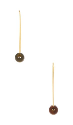 Treasure hoop earing in color brown size all - Casa Clara - Modalova