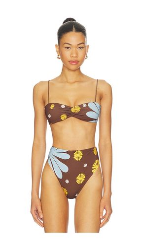 Lilo Bikini Top in Brown,Baby Blue. - size S (also in XS) - Cala de la Cruz - Modalova