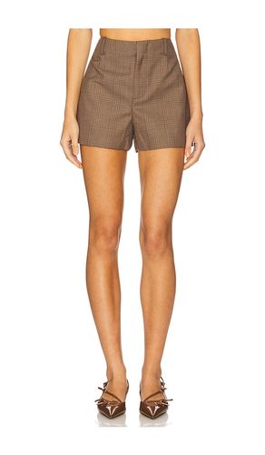 Jolie Plaid Short in Brown. - size 00 (also in 10) - CAMI NYC - Modalova