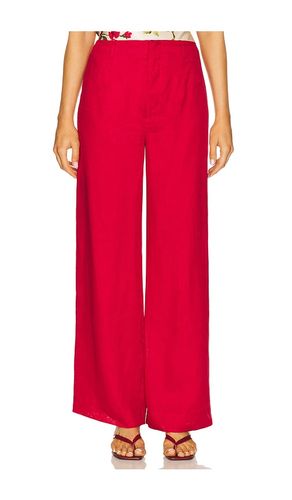 Iracemi High Rise Pant in Red. - size 0 (also in 00, 10, 12, 4) - CAMI NYC - Modalova