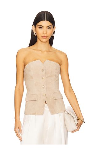Zamora Suede Corset in Neutral. - size 2 (also in 4, 6, 8) - CAMI NYC - Modalova