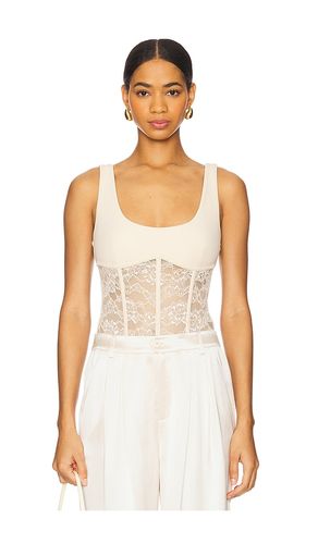 Kimber Corset Bodysuit in Neutral. - size L (also in M, S, XS, XXS) - CAMI NYC - Modalova