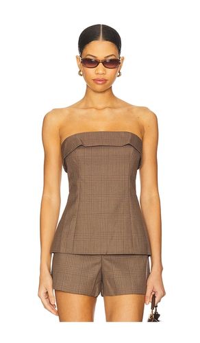 London Strapless Top in Brown. - size 0 (also in 00, 10, 12, 4, 6, 8) - CAMI NYC - Modalova