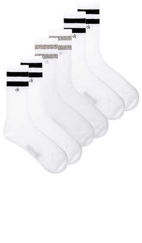 Mens 3pk Casual Crew Socks in White - Calvin Klein - Modalova