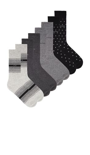 Pack Combed Cotton Dress Crew Socks in Grey - Calvin Klein - Modalova