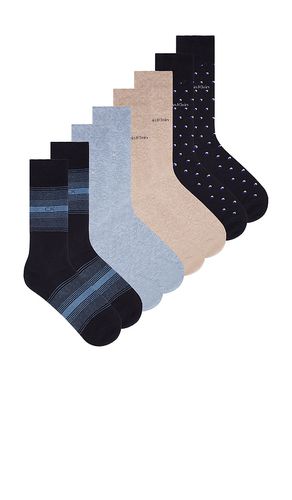 Pack Combed Cotton Dress Crew Socks in Blue - Calvin Klein - Modalova