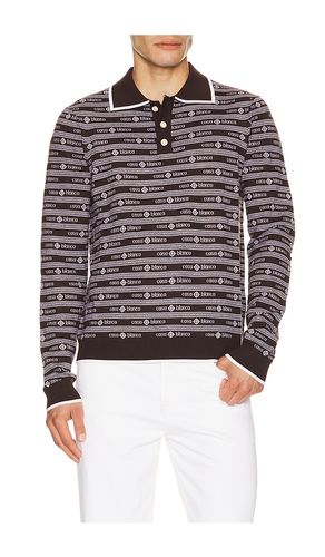 Wordmark Long Sleeve Polo in Brown. - size M (also in L, XXL/2X) - Casablanca - Modalova