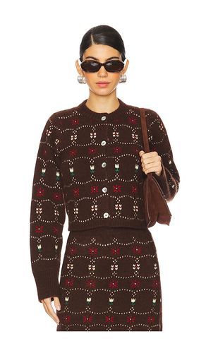 Western Fair Isle Cashmere Cardigan in Brown. - size L (also in M, S, XS) - Calle Del Mar - Modalova