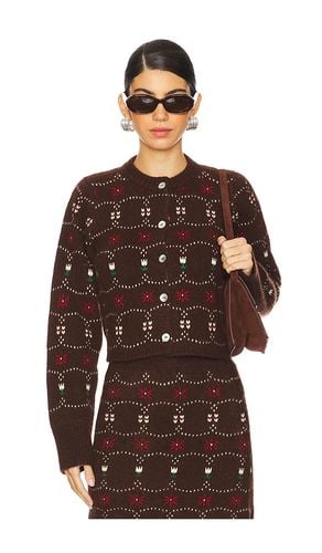 Western Fair Isle Cashmere Cardigan in Brown. - size M (also in S) - Calle Del Mar - Modalova