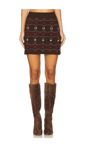 Cashmere Fair Isle Skirt in Brown. - size M (also in S, XS) - Calle Del Mar - Modalova