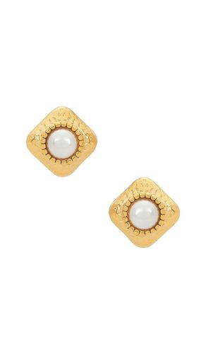 Maggie Pearl Earrings in Metallic - Cendre - Modalova