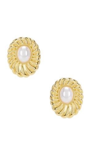 Emilia Pearl Earrings in Metallic - Cendre - Modalova