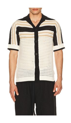 Anderson Striped Crochet Button Down Shirt in . Size L. Also in M, S, XL/1X - Central Park West - Modalova