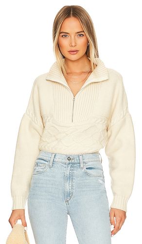 Tiegen Cables Half Zip Sweater in . - size XL (also in L) - Central Park West - Modalova