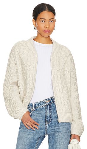 Savannah Zip Up Sweater in Ivory. - size L (also in M, S, XL, XS) - Central Park West - Modalova