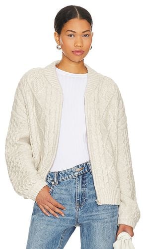 Savannah Zip Up Sweater in Ivory. - size L (also in XL, XS) - Central Park West - Modalova