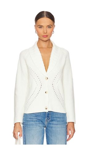 Rosette Engineered Pointelle Jacket in White. - size L (also in M, XL) - Central Park West - Modalova