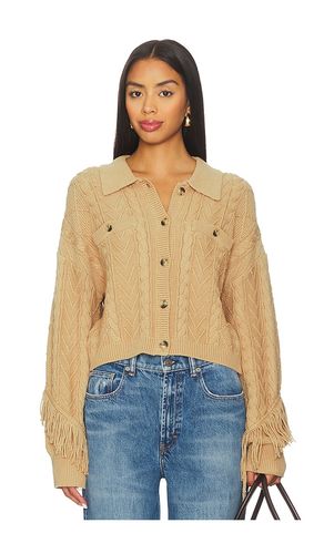 Elyse Cabled Fringe Sweater Cardigan in . Größe L. Also in M, S, XL, XS - Central Park West - Modalova
