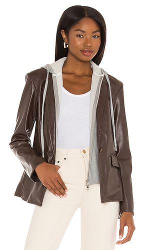 Coco faux leather dickie blazer en color marrón talla M en - Brown. Talla M (también en S) - Central Park West - Modalova