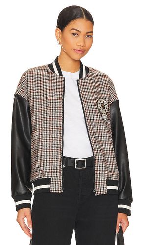 Dallas Faux Leather Patch Bomber in . Size XS - Central Park West - Modalova