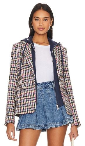 Lucia Multi Houndstooth Jacket in Navy. - size L (also in XL) - Central Park West - Modalova