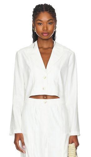 Leila crop blazer en color talla L en - White. Talla L (también en M, S, XS) - Central Park West - Modalova