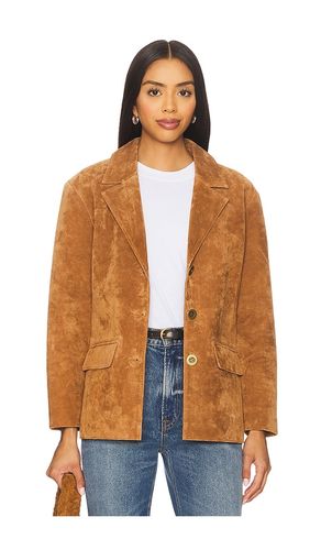 Atlas Suede Boyfriend Blazer in Brown. - size L (also in M, S, XS) - Central Park West - Modalova