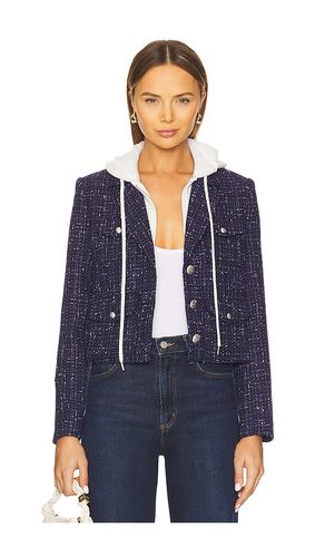 Crop Tweed Dickie Blazer in Navy. - size L (also in M, S, XS) - Central Park West - Modalova