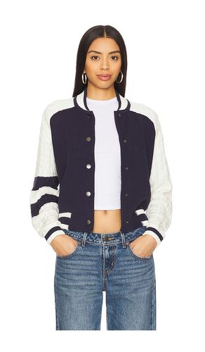 Cable Sleeve Knit Bomber in . Taglia L. Also in M, S - Central Park West - Modalova