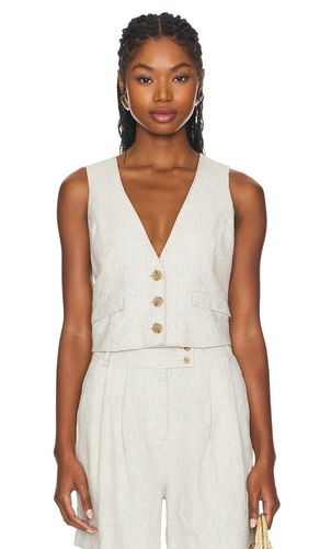 Beckett Linen Vest in Cream. - size L (also in XL) - Central Park West - Modalova