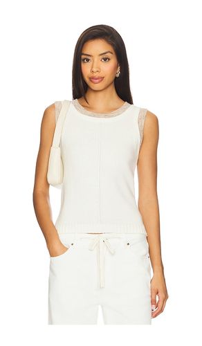 Dylan Spacedye Double Layer Tank in Ivory. - size L (also in M, S, XL, XS) - Central Park West - Modalova