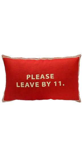 Please Leave By 11 Pillowcase in Red - Chefanie - Modalova