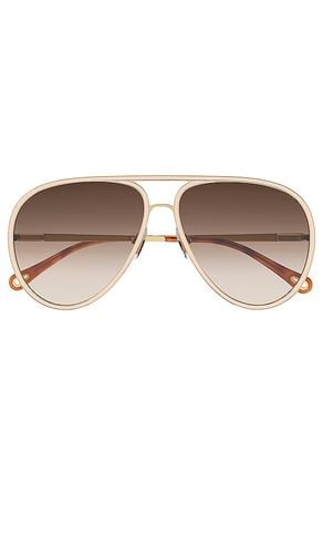 Vitto Pilot Sunglasses in Metallic Gold - Chloe - Modalova