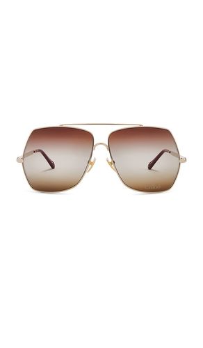 Gafas de sol aly en color oro metálico talla all - Chloe - Modalova