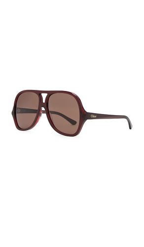 Chloe Aviator Sunglasses in Brown - Chloe - Modalova