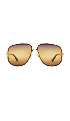 Gafas de sol ivy en color oro metálico talla all - Chloe - Modalova
