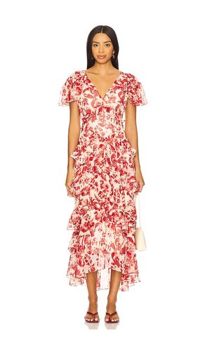 Floral Ribbons Tatum Dress in Red. - size 0 (also in 00, 2, 4, 6) - Cinq a Sept - Modalova