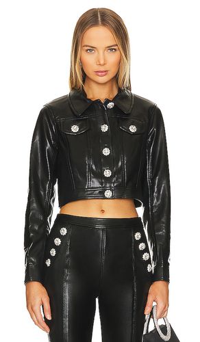 Faux Leather Rhinestone Regina Jacket in . Size XS - Cinq a Sept - Modalova